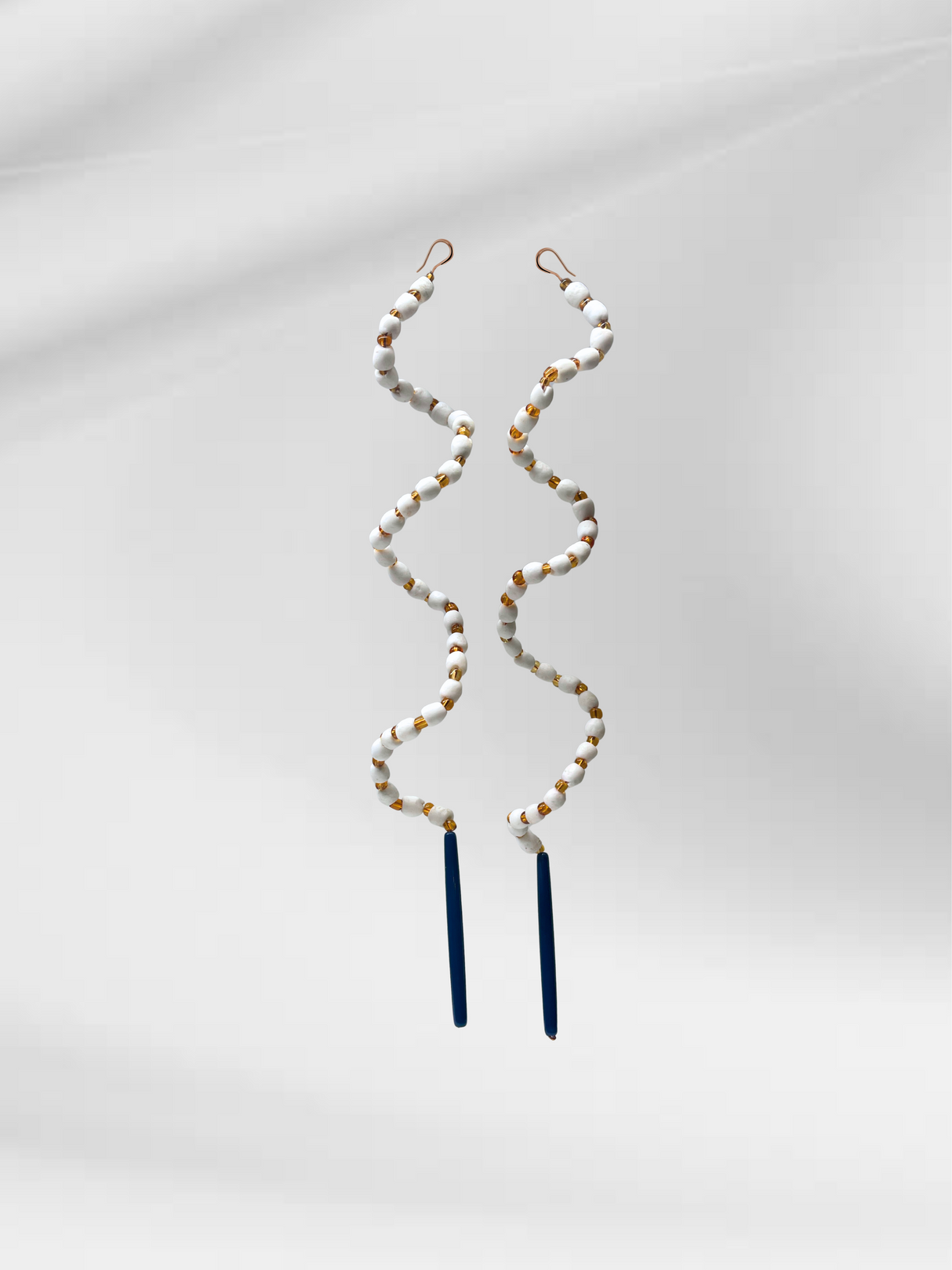 PRE- ORDER: Transformable Helix Earrings – Gold & White